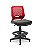 Cadeira Caixa Alta Beezi Plaxmetal Base Nylon Com Sapatas Encosto Vermelho Assento Vinil - Imagem 7
