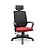 Cadeira Presidente Adrix Com Apoio de Cabeça Plaxmetal Encosto Tela Base Standard Relax Assento Poliéster - Imagem 6