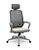 Cadeira Presidente Plaxmetal Adrix Grafite Tela Cinza Base Nylon Mecanismo Relax Assento Poliéster - Imagem 12