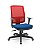 Cadeira Brizza Presidente Plaxmetal Tela Vermelha Base Standard Relax Assento Crepe Poliéster - Imagem 2