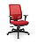 Cadeira Brizza Presidente Plaxmetal Tela Vermelha Base Standard Relax Assento Crepe Poliéster - Imagem 1