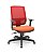 Cadeira Brizza Presidente Plaxmetal Tela Vermelha Base Standard Relax Assento Crepe Poliéster - Imagem 4