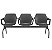 Longarina Vesper Plaxmetal 3 Lugares Polipropileno - Imagem 6