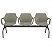 Longarina Vesper Plaxmetal 3 Lugares Polipropileno - Imagem 1