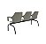 Longarina Vesper Plaxmetal 3 Lugares Polipropileno - Imagem 3