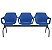 Longarina Vesper Plaxmetal 3 Lugares Polipropileno - Imagem 7