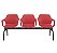 Longarina Vesper Plaxmetal 3 Lugares Polipropileno - Imagem 8