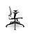 Cadeira Beezi Plaxmetal Com Braços Reguláveis Encosto Branco Assento Em Vinil Base Nylon Piramidal - Imagem 2