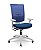 Cadeira Plaxmetal Flash Presidente Tela Azul Base Italia Cinza Back System Braços Reguláveis Cinza Assento Poliéster - Imagem 1