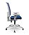 Cadeira Plaxmetal Flash Presidente Tela Azul Base Italia Cinza Back System Braços Reguláveis Cinza Assento Poliéster - Imagem 2