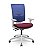 Cadeira Plaxmetal Flash Presidente Tela Azul Base Italia Cinza Back System Braços Reguláveis Cinza Assento Poliéster - Imagem 5