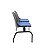 Longarina de 2 Lugares Quick Plaxmetal Preta Com Assento Estofado Vinil - Imagem 2