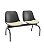 Longarina de 2 Lugares Quick Plaxmetal Preta Com Assento Estofado Vinil - Imagem 5