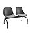Longarina de 2 Lugares Quick Plaxmetal Preta Com Assento Estofado Vinil - Imagem 12