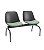 Longarina de 2 Lugares Quick Plaxmetal Preta Com Assento Estofado Vinil - Imagem 13