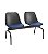 Longarina de 2 Lugares Quick Plaxmetal Preta Com Assento Estofado Vinil - Imagem 9