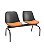Longarina de 2 Lugares Quick Plaxmetal Preta Com Assento Estofado Vinil - Imagem 16
