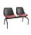 Longarina de 2 Lugares Quick Plaxmetal Preta Com Assento Estofado Vinil - Imagem 18