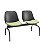 Longarina de 2 Lugares Quick Plaxmetal Preta Com Assento Estofado Vinil - Imagem 19