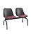 Longarina de 2 Lugares Quick Plaxmetal Preta Com Assento Estofado Vinil - Imagem 10