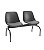 Longarina de 2 Lugares Quick Plaxmetal Preta Com Assento Estofado Vinil - Imagem 11
