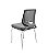 Cadeira Beezi Plaxmetal Fixa 4 Pés Cromada Encosto Cinza Assento Vinil - Imagem 3