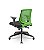 Cadeira Beezi Plaxmetal Com Braços Reguláveis Encosto Verde Assento Em Poliéster Base Italia. - Imagem 3