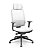 Cadeira Presidente Brizza Tela Branca Base Italia Autocompensador Assento Poliéster - Imagem 1