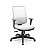 Cadeira Plaxmetal Brizza Presidente Tela Branca Assento Vinil Braços Reguláveis Base Relax Standard - Imagem 1