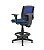Cadeira Caixa Alta Brizza Plaxmetal Encosto Em Tela Azul Back System com Braços Assento em Poliéster - Imagem 3