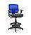 Cadeira Caixa Alta Brizza Plaxmetal Encosto Em Tela Azul Back System com Braços Assento em Poliéster - Imagem 10