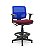 Cadeira Caixa Alta Brizza Plaxmetal Encosto Em Tela Azul Back System com Braços Assento em Poliéster - Imagem 5