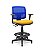 Cadeira Caixa Alta Brizza Plaxmetal Encosto Em Tela Azul Back System com Braços Assento em Poliéster - Imagem 11