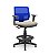 Cadeira Caixa Alta Brizza Plaxmetal Encosto Em Tela Azul Back System com Braços Assento em Poliéster - Imagem 20