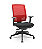 Cadeira Presidente Brizza Plaxmetal Tela Vermelha Base Italia Autocompensador Assento Poliéster - Imagem 4