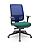 Cadeira Presidente Brizza Plaxmetal Tela Azul Base Italia Autocompensador Assento Poliéster - Imagem 9