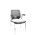 Cadeira Plaxmetal Beezi Fixa 4 Pés Cromado com Braços Encosto Cinza Assento Vinil - Imagem 15