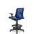 Cadeira Caixa Beezi Plaxmetal Encosto Azul Com Braços Base Standard Assento Vinil - Imagem 3