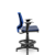 Cadeira Caixa Beezi Plaxmetal Encosto Azul Com Braços Base Standard Assento Vinil - Imagem 2