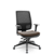 Cadeira Presidente Brizza Plaxmetal Tela Preta Base Italia Slider Assento Vinil - Imagem 4
