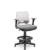 Cadeira Caixa Beezi Plaxmetal Encosto Branco Com Braços Base Standard Assento Vinil - Imagem 13