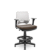Cadeira Caixa Beezi Plaxmetal Encosto Branco Com Braços Base Standard Assento Vinil - Imagem 5