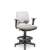Cadeira Caixa Beezi Plaxmetal Encosto Branco Com Braços Base Standard Assento Vinil - Imagem 20