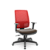 Cadeira Brizza Presidente Plaxmetal Tela Vermelha Base Standard Relax Assento Vinil - Imagem 5