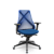 Cadeira Plaxmetal Bix X+ Base Italia Mecanismo Sincron Tela Azul Assento Poliéster - Imagem 1