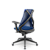 Cadeira Plaxmetal Bix X+ Base Italia Mecanismo Sincron Tela Azul Assento Poliéster - Imagem 3