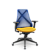 Cadeira Plaxmetal Bix X+ Base Italia Mecanismo Sincron Tela Azul Assento Poliéster - Imagem 11