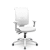 Cadeira Flash Plaxmetal Tela Branca Base Italia Cinza Back System Braços Shift 3D Assento Vinil - Imagem 1