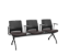 Longarina Plaxmetal Duna de 3 Lugares Com Braços Assento Estofado Vinil - Imagem 6