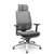 Cadeira Presidente Brizza Plaxmetal Base Aluminio Slider Tela Cinza Assento Vinil Braços Shift 3D - Imagem 4